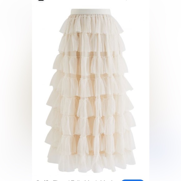 cupcakes & cashmere Cream Layered Maxi Skirt - Picture 3 of 7